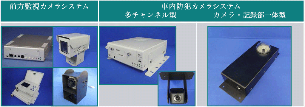 전방 감시 카메라 시스템 차내 방범 카메라 시스템 다채널형/카메라·기록부 일체형의 이미지
