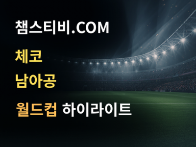 체코 VS 남아공 1:1 월드컵 하이라이트